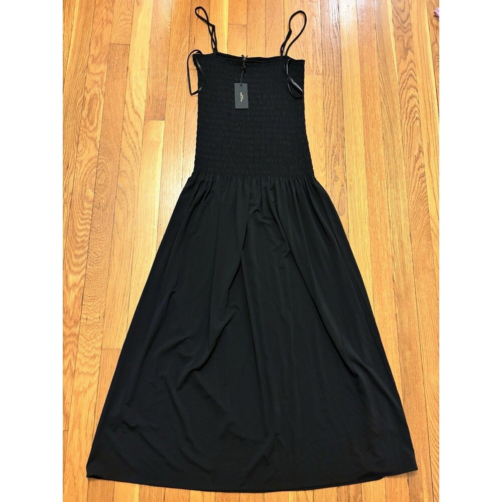 NWT Rag & Bone Anya Smocked Cami Maxi Dress Black Size S New - Picture 7 of 7